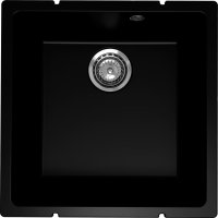 Кухонная мойка Ulgran Underground 400 Under 400-07 45x45 из кварцевого композита, черный