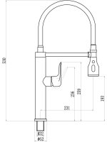 Смеситель для кухни Savol S-002803 с гибким изливом, хром