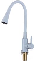 Смеситель для кухни Savol S-3002QM с гибким изливом, серый