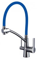 Смеситель для кухни Savol S-L1805L-05 с подключением фильтра и гибким изливом, сатин