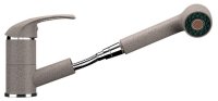 Смеситель для кухни Ulgran U-002 U-002-302 с выдвижным изливом, песочный