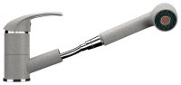 Смеситель для кухни Ulgran U-002 U-002-310 с выдвижным изливом, серый