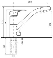 Смеситель для кухни Ulgran U-010 U-010-307 с подключением фильтра, терракот