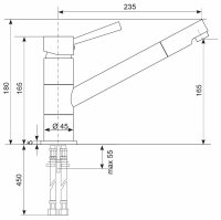 Смеситель для кухни Ulgran U-025-307, терракот