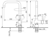 Смеситель для кухни Ulgran Uq-023 UQ-023-10, бежевый