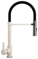 Смеситель для кухни Ulgran Quartz UQ-024-02 с гибким изливом, бежевый