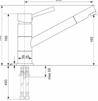 Смеситель для кухни Ulgran Quartz UQ-025-06, коричневый