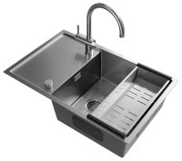 Смеситель для кухни Ulgran Us-021 US-021-001, брашированная сталь