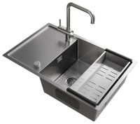 Смеситель для кухни Ulgran Us-023 US-023-001, брашированная сталь