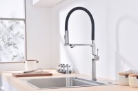 Смеситель для кухни Vincea VKF-119CH с гибким изливом, хром