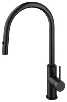 Смеситель для кухни Vincea Сити (city) VKF-2C1MB с выдвижным изливом, черный