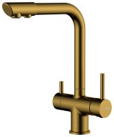 Смеситель для кухни WasserKRAFT A8387 с подключением фильтра, золото матовое