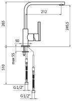 Смеситель для кухни Webert Kitchen keo KE920302015, хром