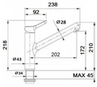 Смеситель для кухни Webert Master MS920102015, хром