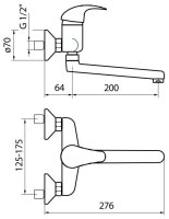 Смеситель для кухни Webert Sax SX910101015, хром