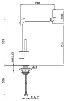 Смеситель для кухни Webert Kitchen 360° TS920302744, белый
