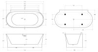 Акриловая ванна BelBagno BB409-1700-800 170x80, белая