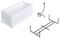 Акриловая ванна Timo Ritta RITTA1560-KT15S-SPV1505-FP15S-TP60S 150x60, белая
