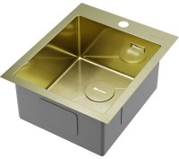 Кухонная мойка OMOIKIRI Akisame 41-LG 4973080 41x51 стальная, светлое золото