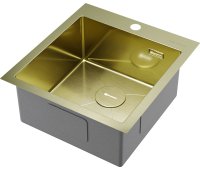 Кухонная мойка OMOIKIRI Akisame 46-LG 4973081 46x51 стальная, светлое золото