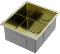 Кухонная мойка OMOIKIRI Taki 38-U/IF-LG 4973092 38x44 стальная, светлое золото