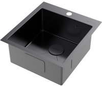 Кухонная мойка OMOIKIRI Akisame 46-GM 4973095 46x51 стальная, вороненая сталь
