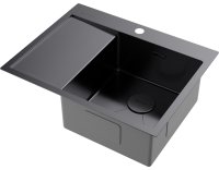 Кухонная мойка OMOIKIRI Akisame 65-GM-R 4973098 65x51 стальная, вороненая сталь