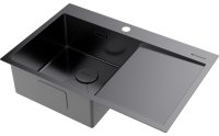 Кухонная мойка OMOIKIRI Akisame 78-GM-L 4973099 78x51 стальная, вороненая сталь