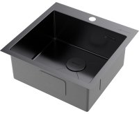 Кухонная мойка OMOIKIRI Akisame 51-GM 4973440 51x51 стальная, вороненая сталь