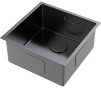 Кухонная мойка OMOIKIRI Taki 44-U/IF-GM 4973521 44x44 стальная, вороненая сталь