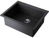 Кухонная мойка OMOIKIRI Bosen 61-BL 4991209 61x50 из искусственного гранита, черный