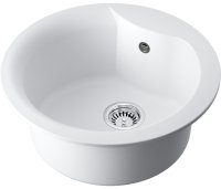 Кухонная мойка OMOIKIRI Yasugata 48R-WH 4993133 48.5x48.5 из искусственного гранита, белый