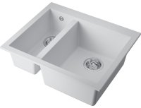 Кухонная мойка OMOIKIRI Bosen 59-2-WH 4993152 59x50 из искусственного гранита, белый