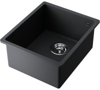 Кухонная мойка OMOIKIRI Bosen 38-U-BL 4993157 38x44 из искусственного гранита, черный