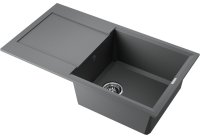 Кухонная мойка OMOIKIRI Sakaime 78-PL 4993196 78x43.5 из искусственного гранита, платина