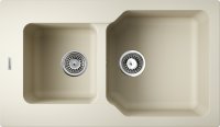 Кухонная мойка OMOIKIRI Maru 86-2-BE 4993285 86x50 из искусственного гранита, ваниль