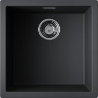 Кухонная мойка OMOIKIRI Yamakawa 45T-U/I-BL 4993302 45.6x45.6 из искусственного гранита, черный