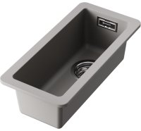 Кухонная мойка OMOIKIRI Kata 20-U-GR 4993376 20x42 из искусственного гранита, leningrad grey