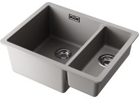 Кухонная мойка OMOIKIRI Kata 55-2-U-GR 4993390 55x42 из искусственного гранита, leningrad grey