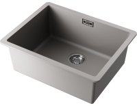 Кухонная мойка OMOIKIRI Kata 54-U-GR 4993411 54x42 из искусственного гранита, leningrad grey