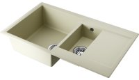 Кухонная мойка OMOIKIRI Daisen 86-2-BE 4993471 86x51 из искусственного гранита, ваниль