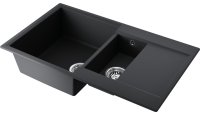 Кухонная мойка OMOIKIRI Daisen 86-2-BL 4993477 86x51 из искусственного гранита, черный