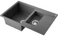 Кухонная мойка OMOIKIRI Daisen 78-2T-PL 4993533 78x51 из искусственного гранита, платина