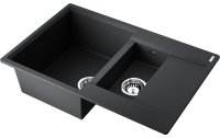 Кухонная мойка OMOIKIRI Daisen 78-2T-BL 4993535 78x51 из искусственного гранита, черный
