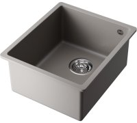 Кухонная мойка OMOIKIRI Bosen 38-U-GR 4993538 38x44 из искусственного гранита, leningrad grey