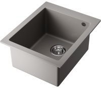 Кухонная мойка OMOIKIRI Bosen 41-GR 4993543 41x50 из искусственного гранита, leningrad grey