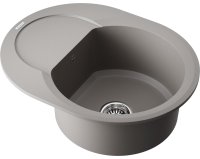 Кухонная мойка OMOIKIRI Sakaime 60E-GR 4993544 60x47 из искусственного гранита, leningrad grey