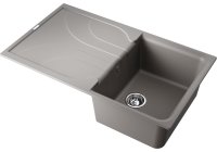 Кухонная мойка OMOIKIRI Yasugata 86-GR 4993546 86x50 из искусственного гранита, leningrad grey