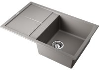Кухонная мойка OMOIKIRI Sumi 79-GR 4993552 79x50 из искусственного гранита, leningrad grey