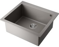 Кухонная мойка OMOIKIRI Bosen 57-GR 4993556 57x50 из искусственного гранита, leningrad grey